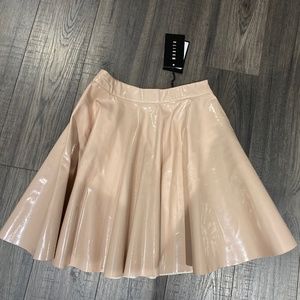 XS Pink faux leather skirt